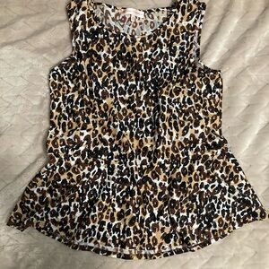 Jude Connally Animal Print Leopard Print Tank Large
